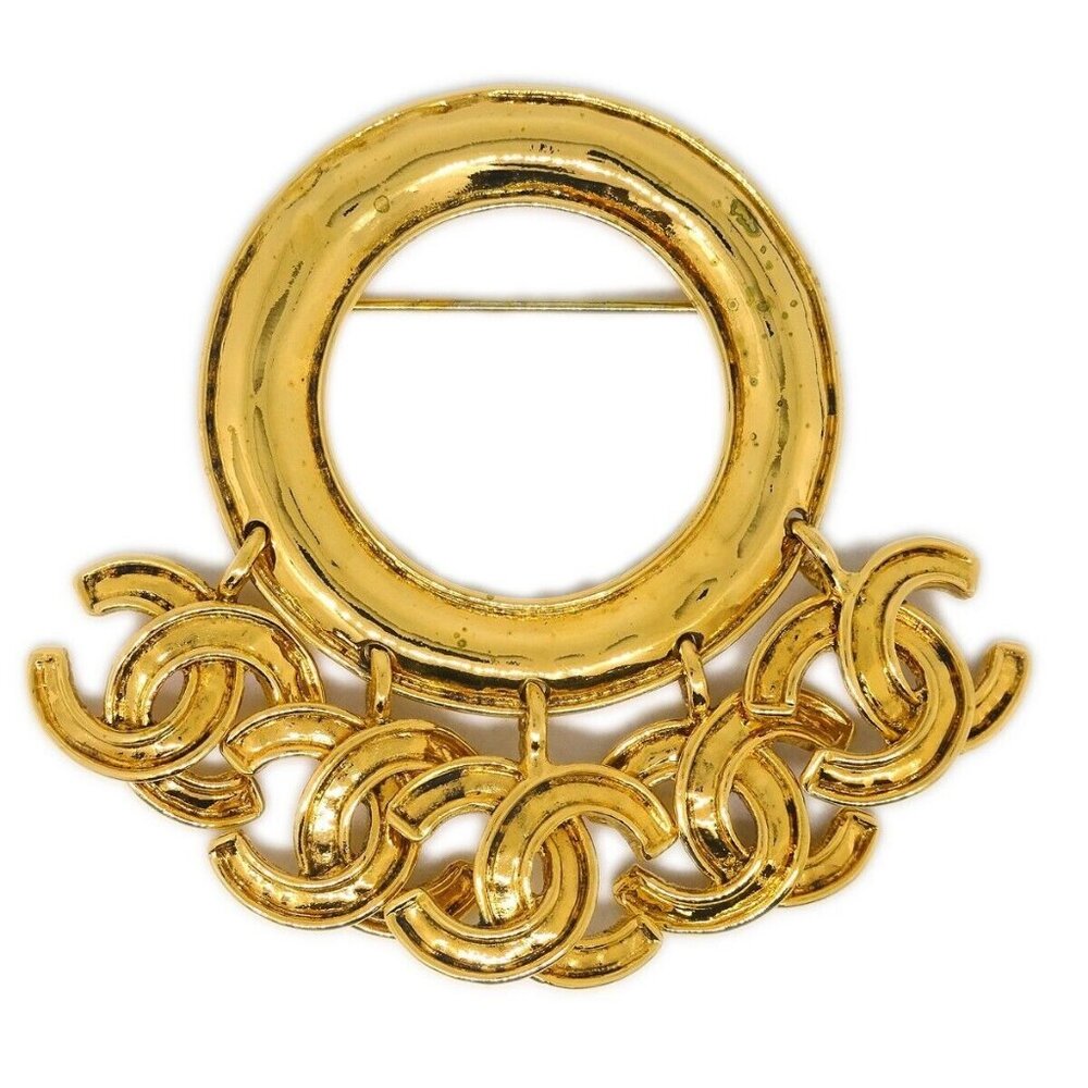 Chanel Hoop Brooch Pin Gold 94P 191716